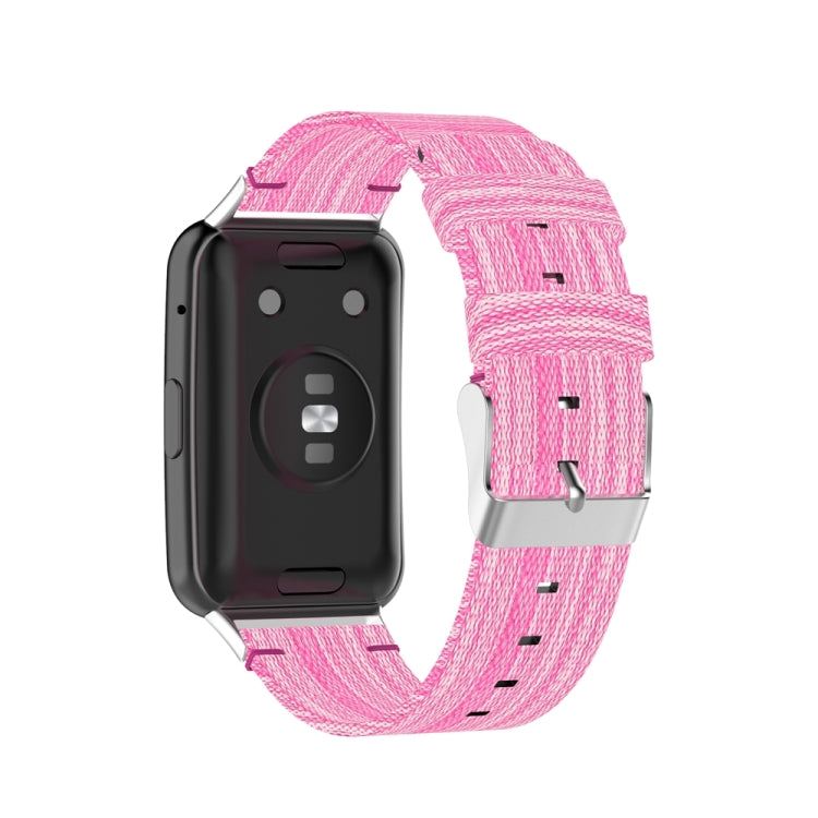 For Huawei Watch Fit Special Edition Nylon Braided Watch Band(Pink) by bashfashion