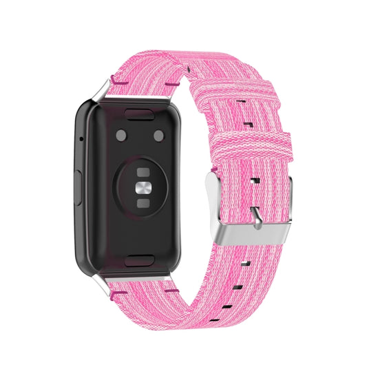 For Huawei Watch Fit Special Edition Nylon Braided Watch Band(Pink) by bashfashion