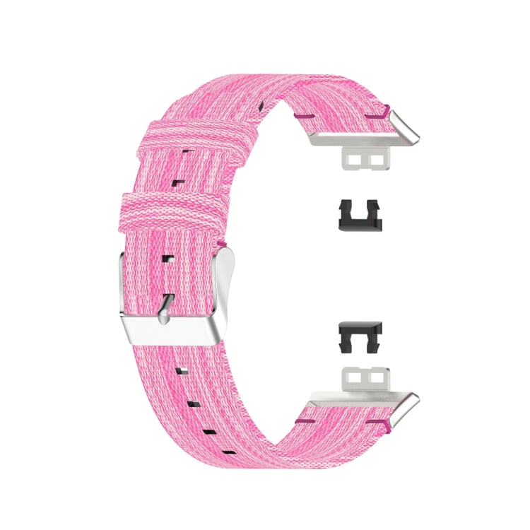 For Huawei Watch Fit Special Edition Nylon Braided Watch Band(Pink) by bashfashion