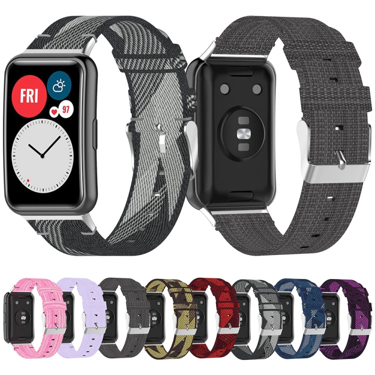 For Huawei Watch Fit Special Edition Nylon Braided Watch Band(Pink) by bashfashion