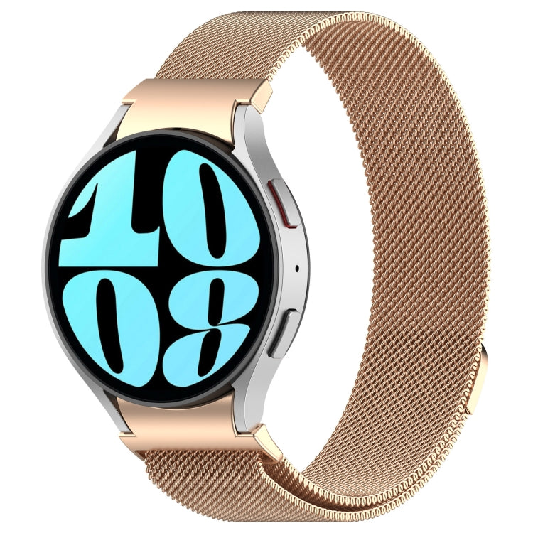 For Samsung Galaxy Watch 6 Button Style Milan Magnetic Metal Watch Band(Rose Gold) by bashfashion