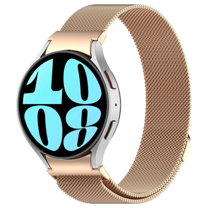 For Samsung Galaxy Watch 6 Button Style Milan Magnetic Metal Watch Band(Rose Gold) by bashfashion