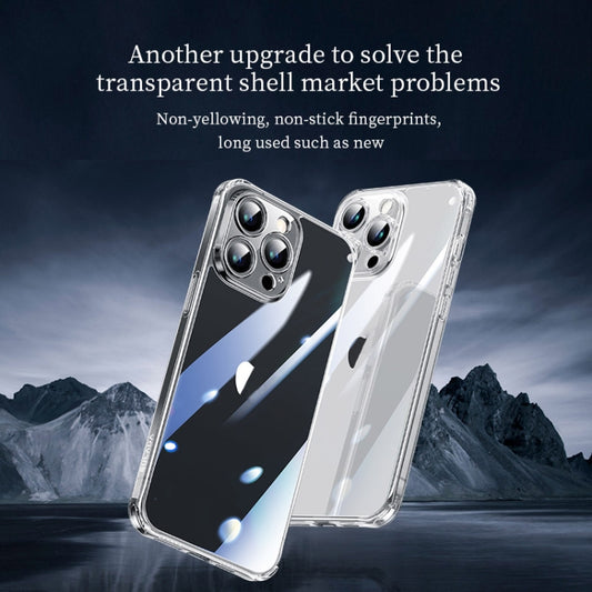 For iPhone 15 Pro Max SULADA TPU Frame + Tempered Glass Transparent Phone Case(Blue) by SULADA