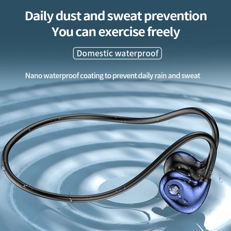 A59 Open Air Conduction Built-in Microphone Wireless Bluetooth Neckband Earphone(Grey) by bashfashion