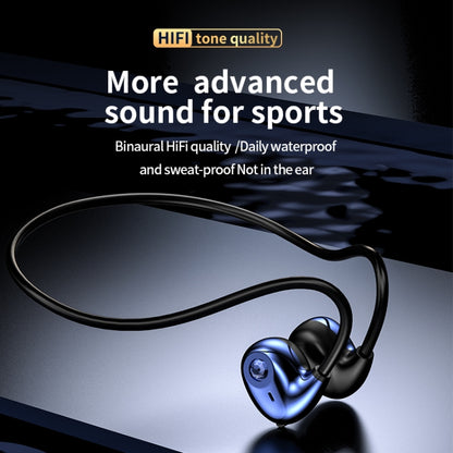 A59 Open Air Conduction Built-in Microphone Wireless Bluetooth Neckband Earphone(Grey) by bashfashion