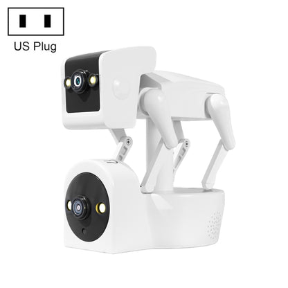ESCAM PT212 4MP Dual Lens Robot Dog WiFi Camera Supports Cloud Storage/Two-way Audio/Night Vision, Specification:US Plug by ESCAM