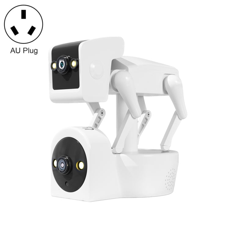 ESCAM PT212 4MP Dual Lens Robot Dog WiFi Camera Supports Cloud Storage/Two-way Audio/Night Vision, Specification:AU Plug by ESCAM