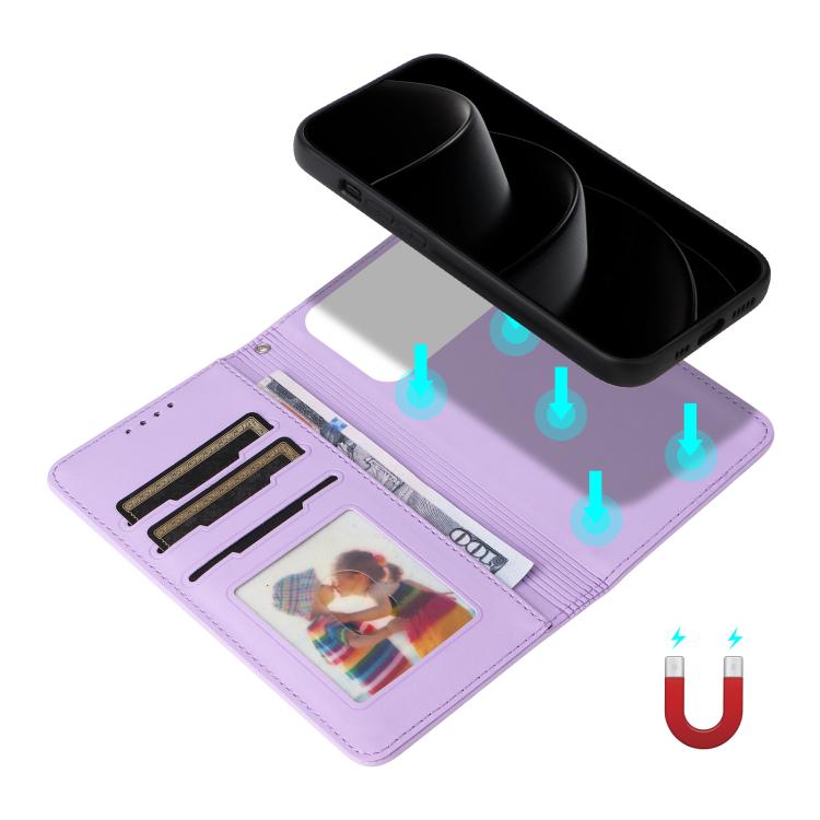 For iPhone 17 Pro Max BETOPNICE BN-005 2 in 1 Detachable Imitate Genuine Leather Phone Case(Light Purple) by BETOPNICE