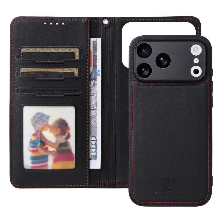 For iPhone 17 Pro Max BETOPNICE BN-005 2 in 1 Detachable Imitate Genuine Leather Phone Case(Black) by BETOPNICE