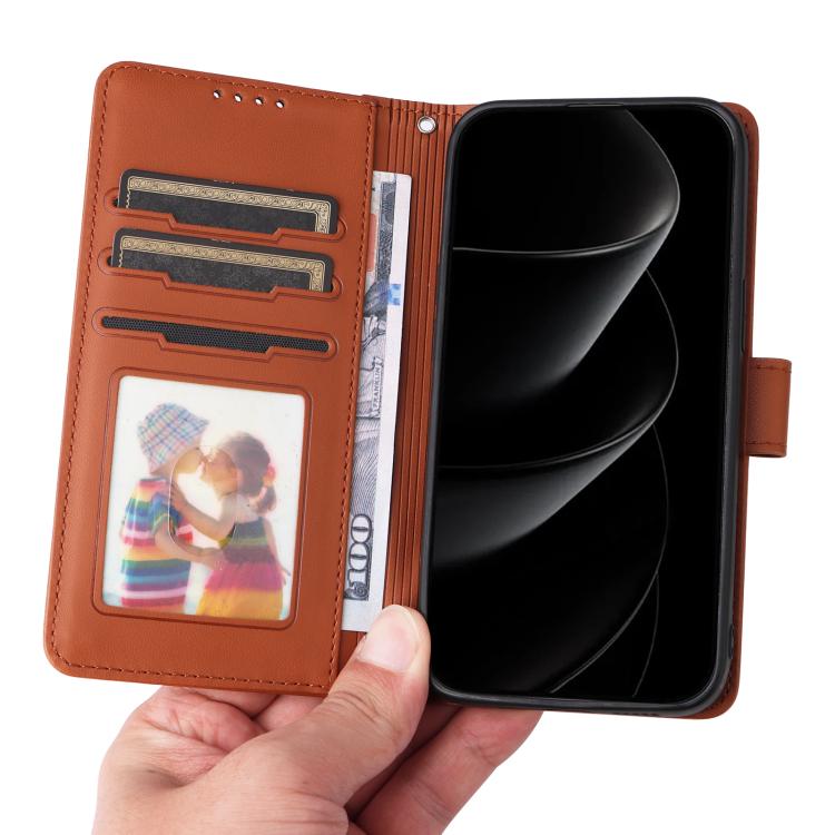 For iPhone 17 Pro Max BETOPNICE BN-005 2 in 1 Detachable Imitate Genuine Leather Phone Case(Brown) by BETOPNICE