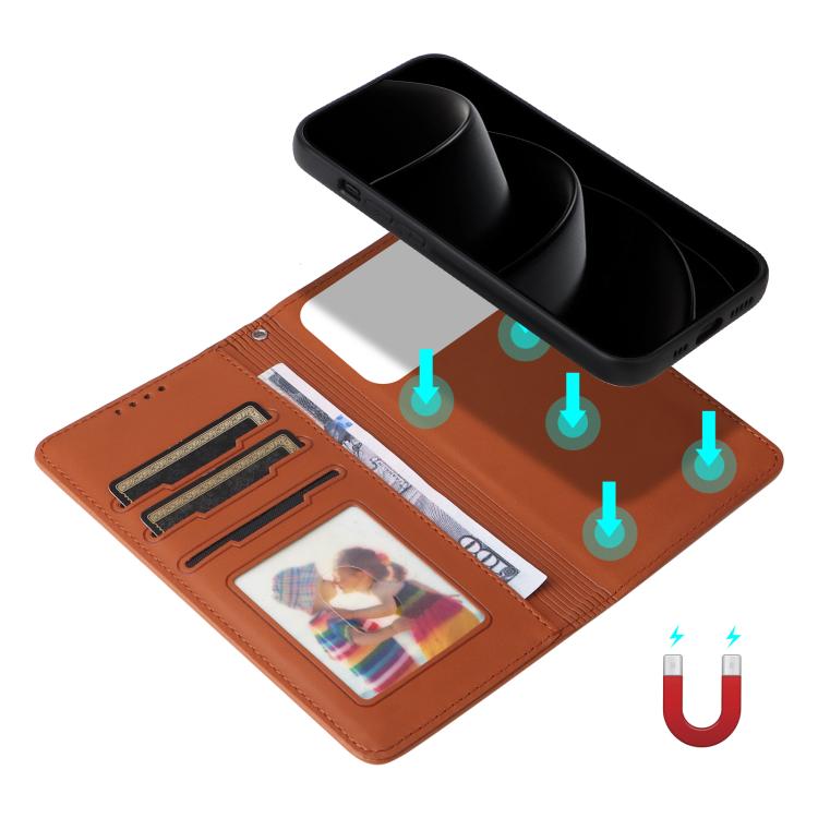 For iPhone 17 Pro Max BETOPNICE BN-005 2 in 1 Detachable Imitate Genuine Leather Phone Case(Brown) by BETOPNICE