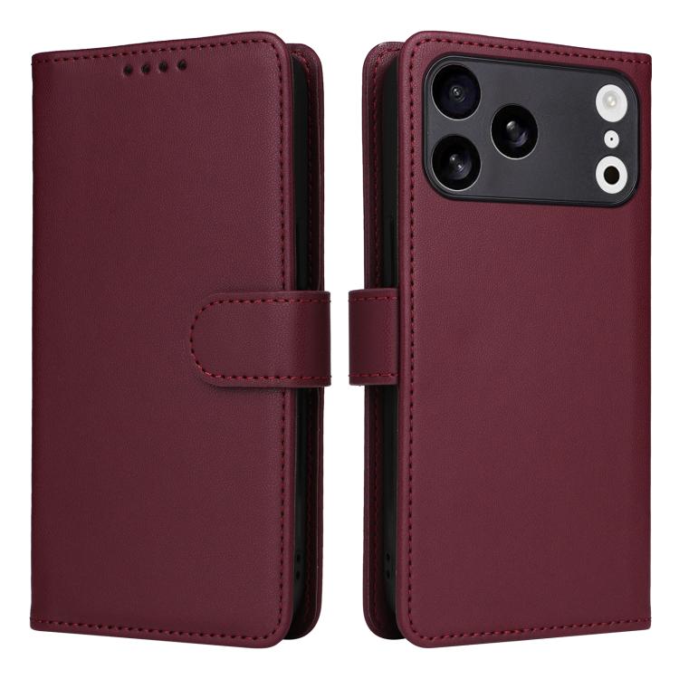 For iPhone 17 Pro Max BETOPNICE BN-005 2 in 1 Detachable Imitate Genuine Leather Phone Case(Wine Red) by BETOPNICE