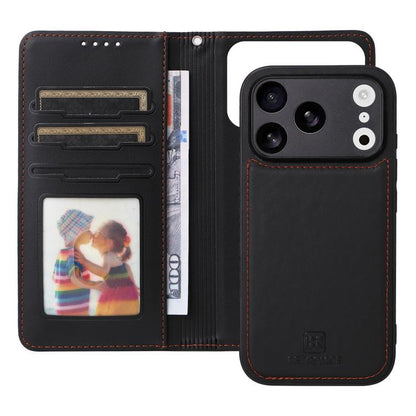 For iPhone 17 Pro BETOPNICE BN-005 2 in 1 Detachable Imitate Genuine Leather Phone Case(Black) by BETOPNICE