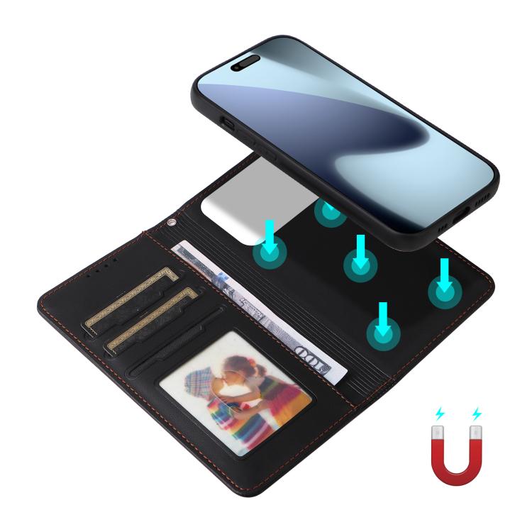 For iPhone 17 Pro BETOPNICE BN-005 2 in 1 Detachable Imitate Genuine Leather Phone Case(Black) by BETOPNICE