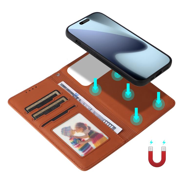 For iPhone 17 Pro BETOPNICE BN-005 2 in 1 Detachable Imitate Genuine Leather Phone Case(Brown) by BETOPNICE