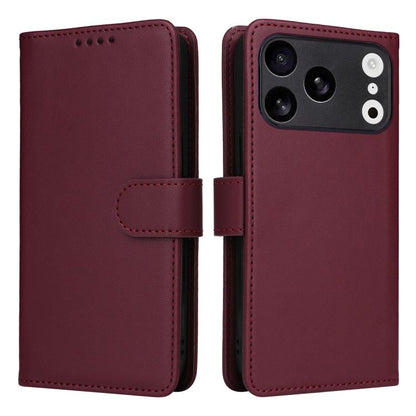 For iPhone 17 Pro BETOPNICE BN-005 2 in 1 Detachable Imitate Genuine Leather Phone Case(Wine Red) by BETOPNICE