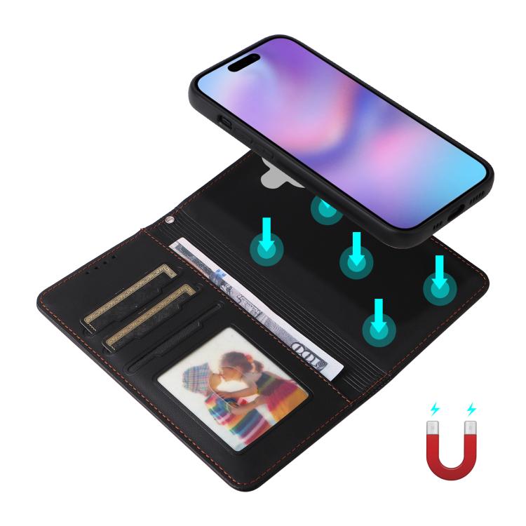 For iPhone 17 BETOPNICE BN-005 2 in 1 Detachable Imitate Genuine Leather Phone Case(Black) by BETOPNICE