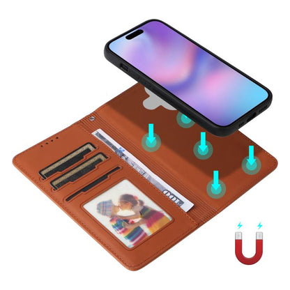 For iPhone 17 BETOPNICE BN-005 2 in 1 Detachable Imitate Genuine Leather Phone Case(Brown) by BETOPNICE