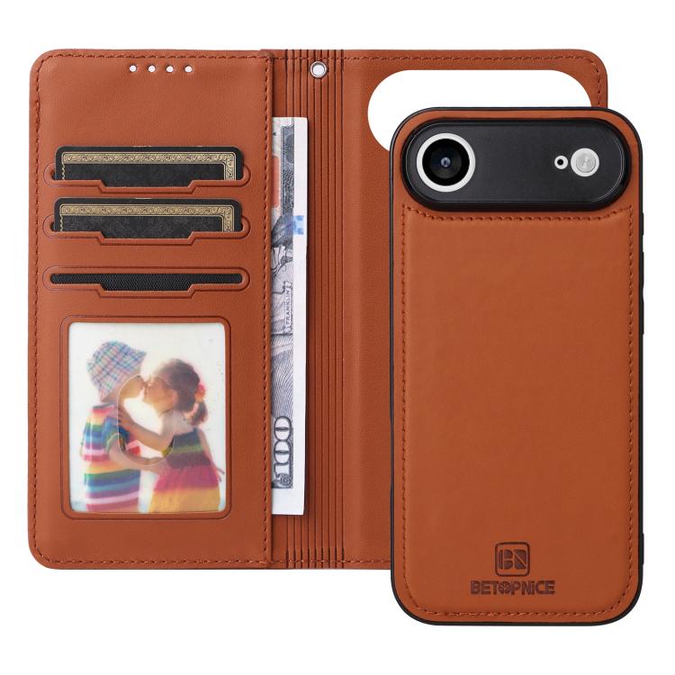 For iPhone Air BETOPNICE BN-005 2 in 1 Detachable Imitate Genuine Leather Phone Case(Brown) by BETOPNICE