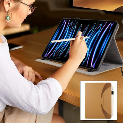 For iPad mini 6 / mini 2024 Litchi Texture Leather Sucker Tablet Case(Brown) by bashfashion