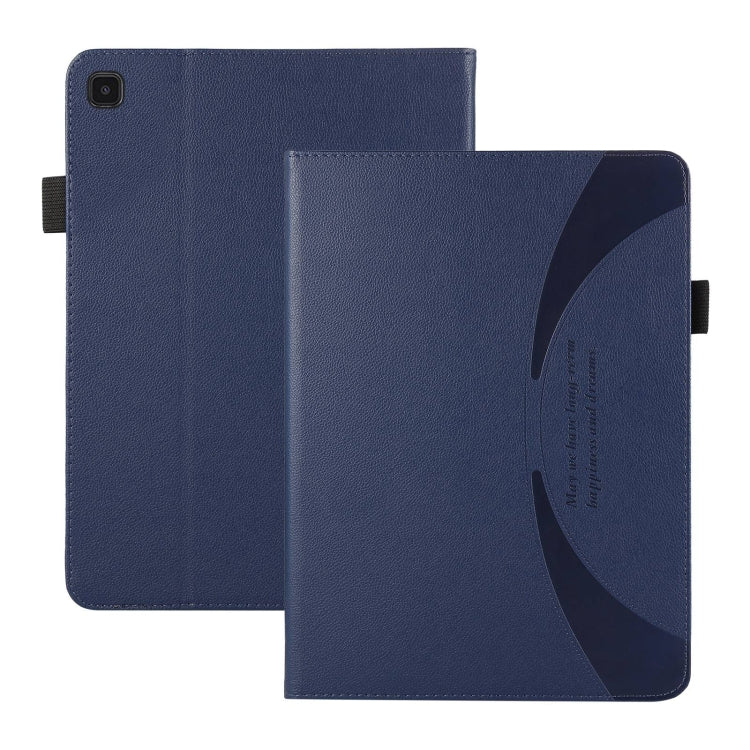 For Samsung Galaxy Tab A7 Lite Litchi Texture Leather Sucker Tablet Case(Dark Blue) by bashfashion