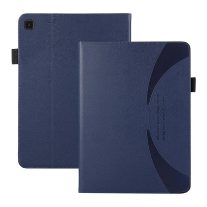 For Samsung Galaxy Tab A7 Lite Litchi Texture Leather Sucker Tablet Case(Dark Blue) by bashfashion