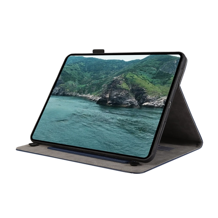 For Samsung Galaxy Tab A 10.5 / T590 Litchi Texture Leather Sucker Tablet Case(Dark Blue) by bashfashion