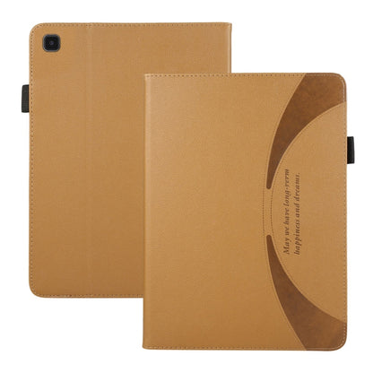 For Samsung Galaxy Tab A7 2020 Litchi Texture Leather Sucker Tablet Case(Brown) by bashfashion