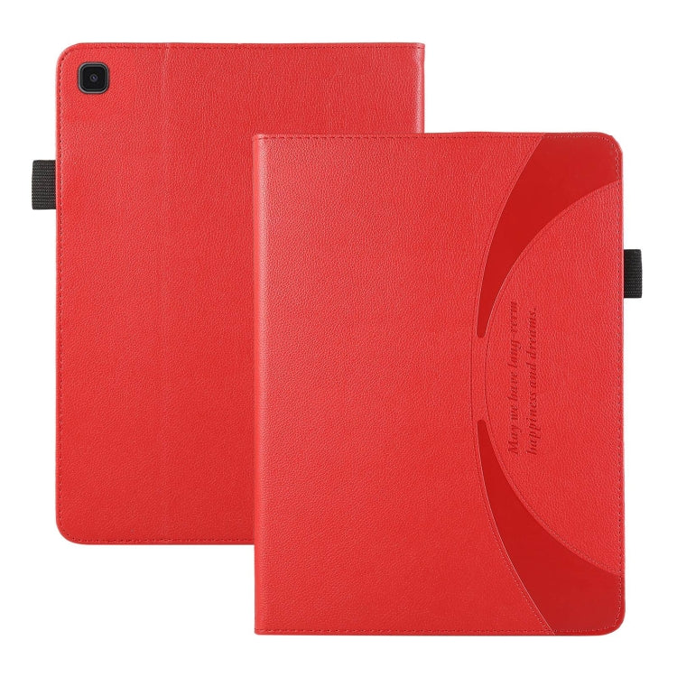 For Samsung Galaxy Tab A7 2020 Litchi Texture Leather Sucker Tablet Case(Red) by bashfashion