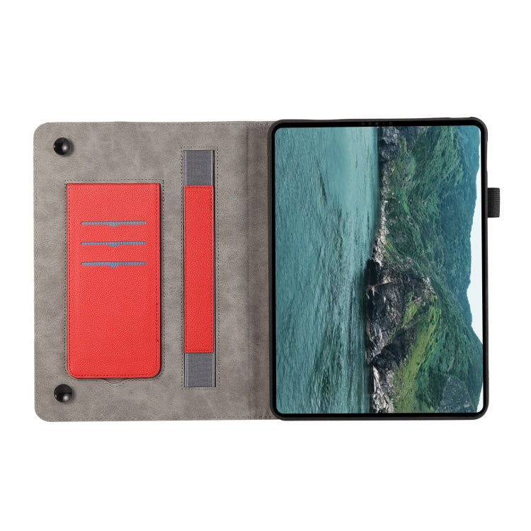 For Samsung Galaxy Tab A7 2020 Litchi Texture Leather Sucker Tablet Case(Red) by bashfashion