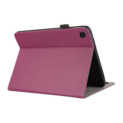 For Samsung Galaxy Tab A7 2020 Litchi Texture Leather Sucker Tablet Case(Purple) by bashfashion