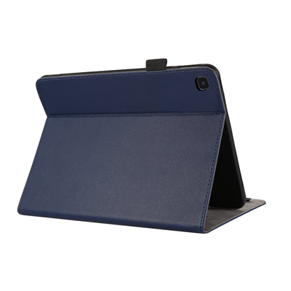 For Samsung Galaxy Tab A7 2020 Litchi Texture Leather Sucker Tablet Case(Dark Blue) by bashfashion