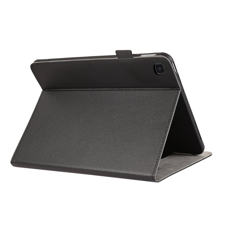 For Samsung Galaxy Tab S6 Lite / P610 Litchi Texture Leather Sucker Tablet Case(Black) by bashfashion