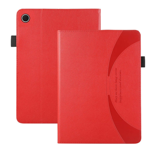 For Samsung Galaxy Tab A8 Litchi Texture Leather Sucker Tablet Case(Red) by bashfashion