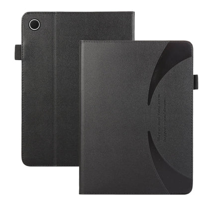 For Samsung Galaxy Tab A8 Litchi Texture Leather Sucker Tablet Case(Black) by bashfashion