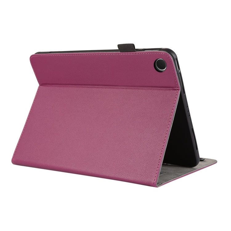 For Samsung Galaxy Tab A8 Litchi Texture Leather Sucker Tablet Case(Purple) by bashfashion