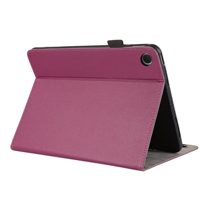 For Samsung Galaxy Tab A8 Litchi Texture Leather Sucker Tablet Case(Purple) by bashfashion
