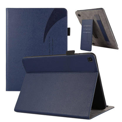For Samsung Galaxy Tab A8 Litchi Texture Leather Sucker Tablet Case(Dark Blue) by bashfashion