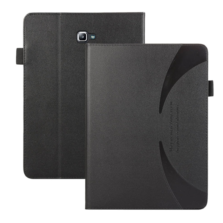 For Samsung Galaxy Tab A 10.1 2016 T580 Litchi Texture Leather Sucker Tablet Case(Black) by bashfashion