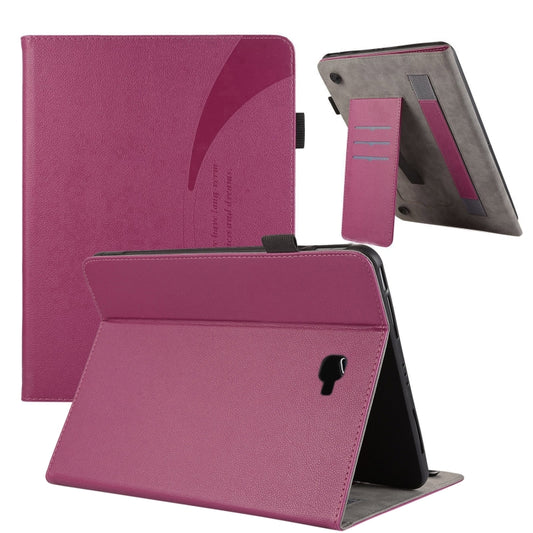 For Samsung Galaxy Tab A 10.1 2016 T580 Litchi Texture Leather Sucker Tablet Case(Purple) by bashfashion