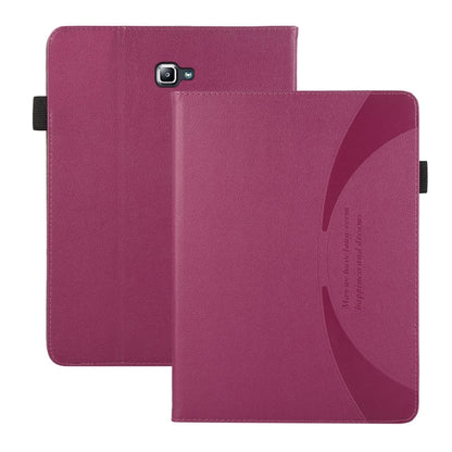 For Samsung Galaxy Tab A 10.1 2016 T580 Litchi Texture Leather Sucker Tablet Case(Purple) by bashfashion