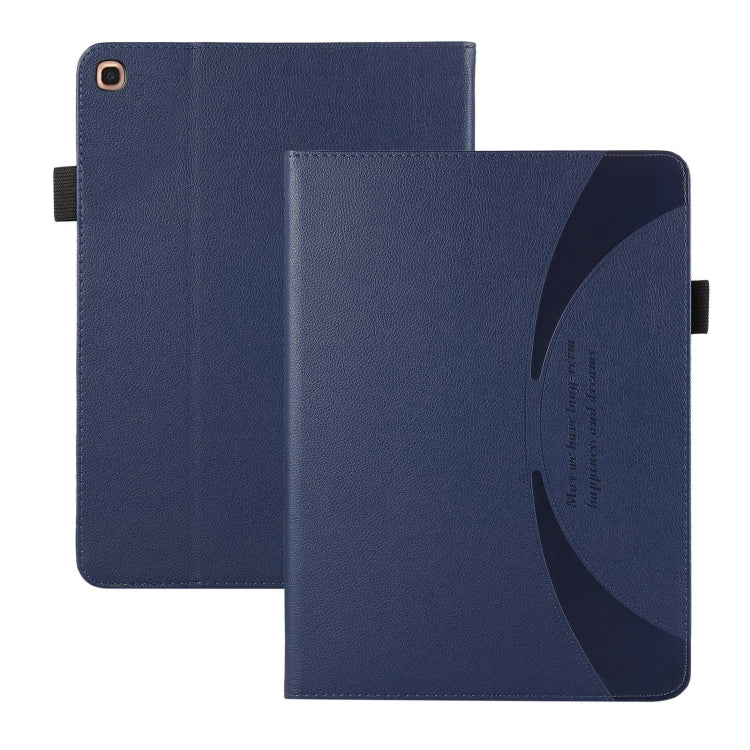 For Samsung Galaxy Tab A 10.1 2019 T510 Litchi Texture Leather Sucker Tablet Case(Dark Blue) by bashfashion