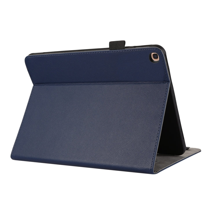 For Samsung Galaxy Tab A 10.1 2019 T510 Litchi Texture Leather Sucker Tablet Case(Dark Blue) by bashfashion