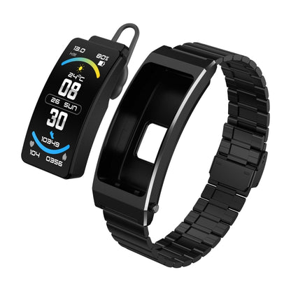 K7 1.14 inch TFT Screen Smart Call Bracelet, BT Call / Heart Rate / Blood Pressure / Blood Oxygen, Strap:Steel Strap(Black) by bashfashion