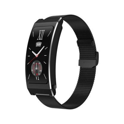 K7 1.14 inch TFT Screen Smart Call Bracelet, BT Call / Heart Rate / Blood Pressure / Blood Oxygen, Strap:Milanese Steel Strap(Black) by bashfashion