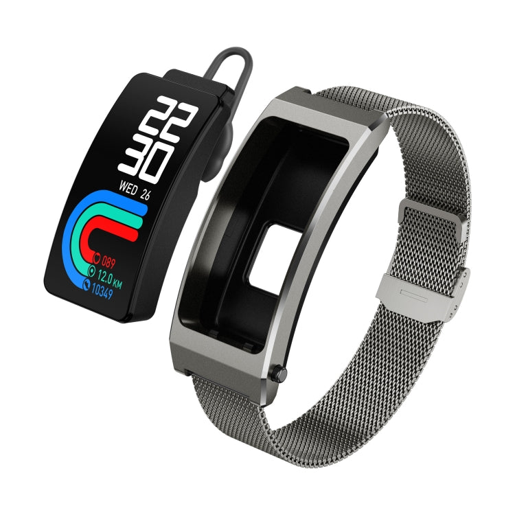 K7 1.14 inch TFT Screen Smart Call Bracelet, BT Call / Heart Rate / Blood Pressure / Blood Oxygen, Strap:Milanese Steel Strap(Tarnish) by bashfashion