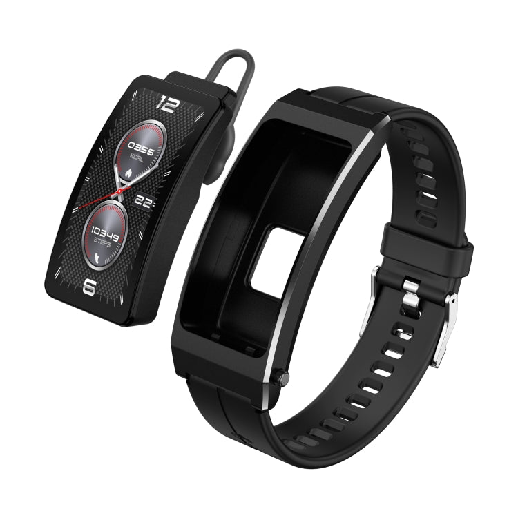 K7 1.14 inch TFT Screen Smart Call Bracelet, BT Call / Heart Rate / Blood Pressure / Blood Oxygen, Strap:Silicone Strap(Black) by bashfashion