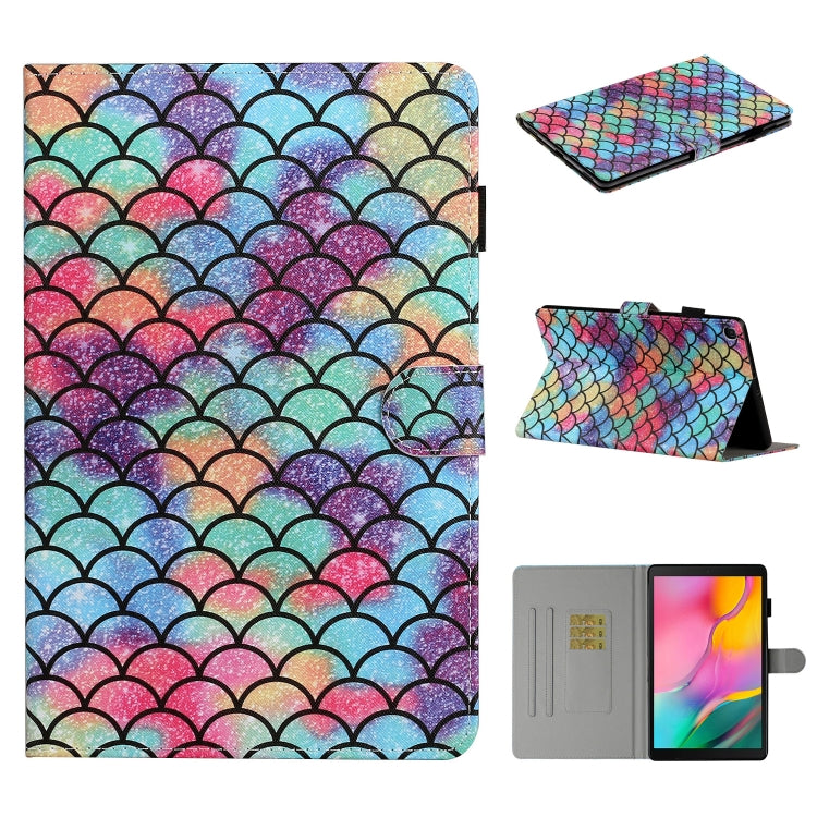 For Samsung Galaxy Tab A8.0 (2019) T290 Colored Drawing Pattern Horizontal Flip PU Leather Case with Holder & Card Slot(Diamond) by bashfashion