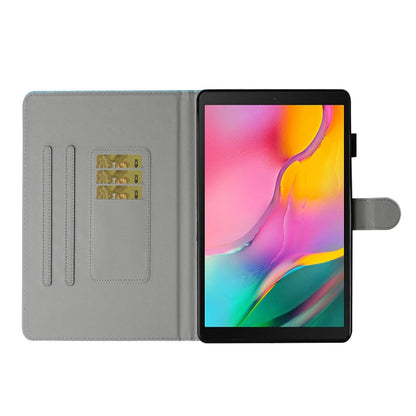 For Samsung Galaxy Tab A8.0 (2019) T290 Colored Drawing Pattern Horizontal Flip PU Leather Case with Holder & Card Slot(Diamond) by bashfashion