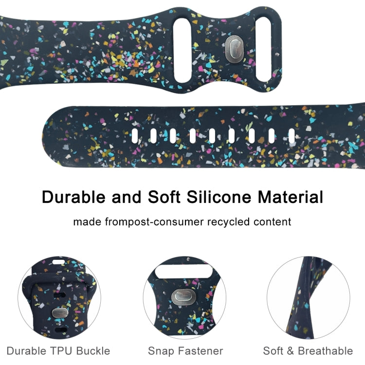 For Apple Watch Ultra 2 49mm Floral Silicone Watch Band(Blue) by bashfashion